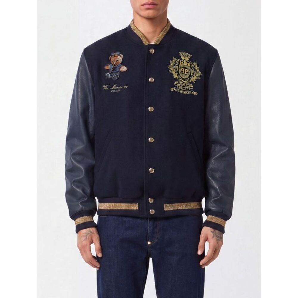 Philipp Plein Jacket Men Blue